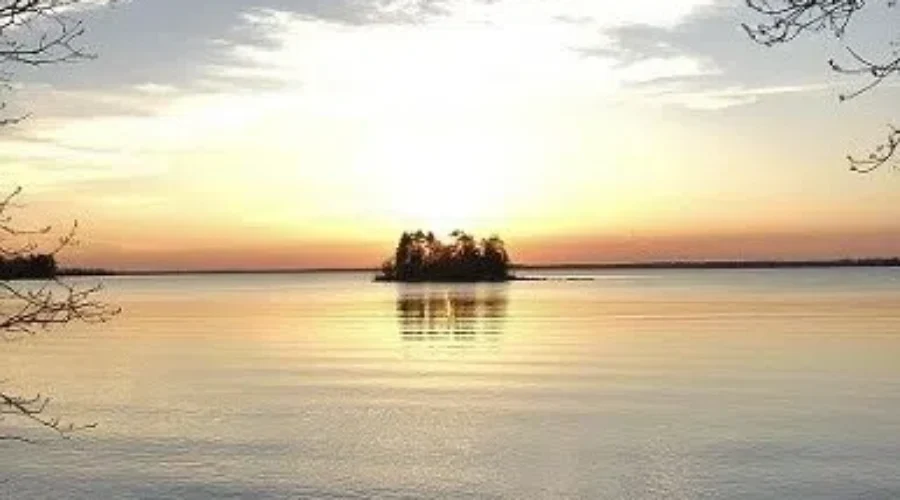 A beautiful island looking from the sand