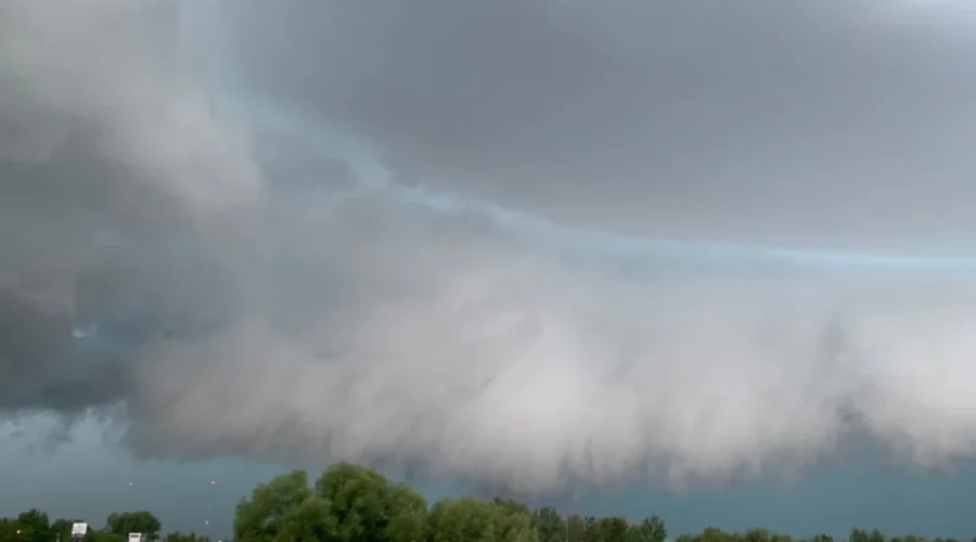 Storm clouds over Fort Frances