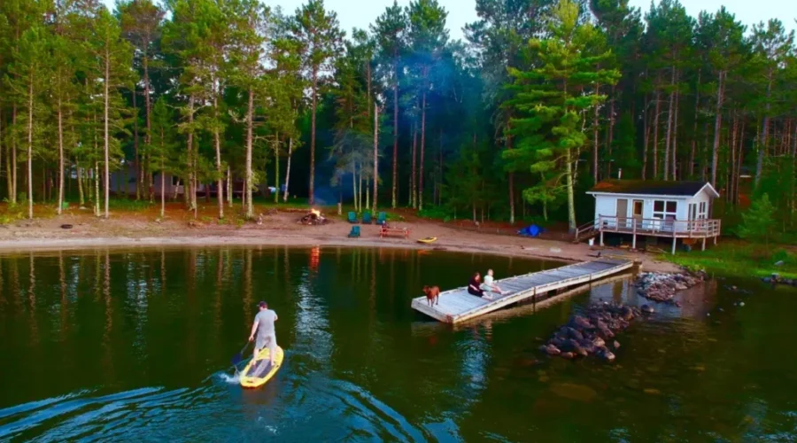 Aerial shot of Rainy Lake