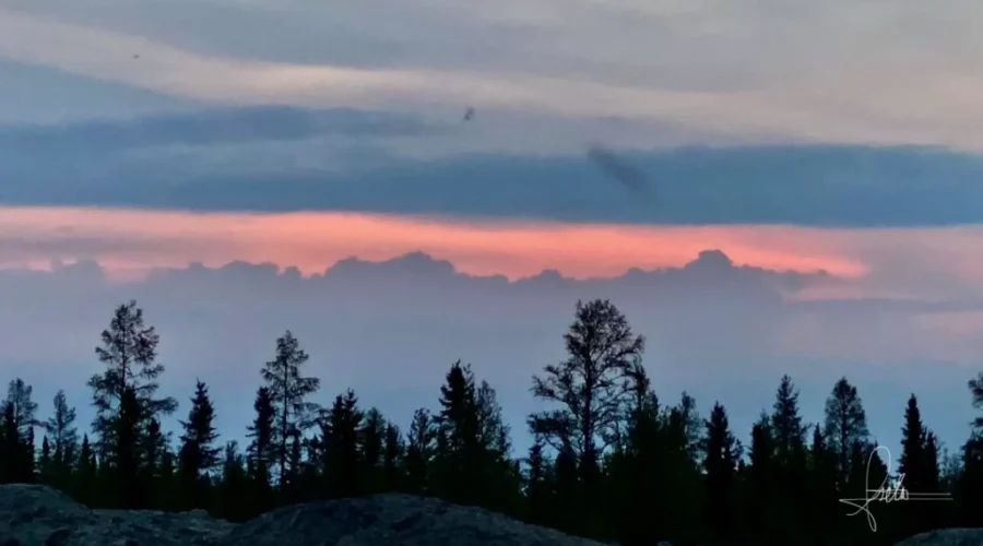 Clouds looking like mountains in the distance