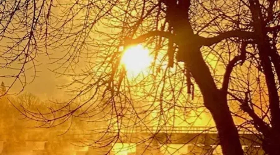 Winter Sunrise And Sunset