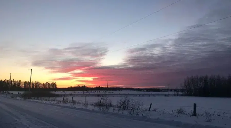 Chilly Country Morning with a Beautiful Sunrise