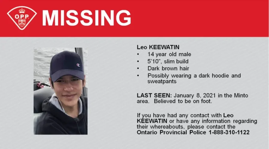 Kenora OPP Seek Missing Teen