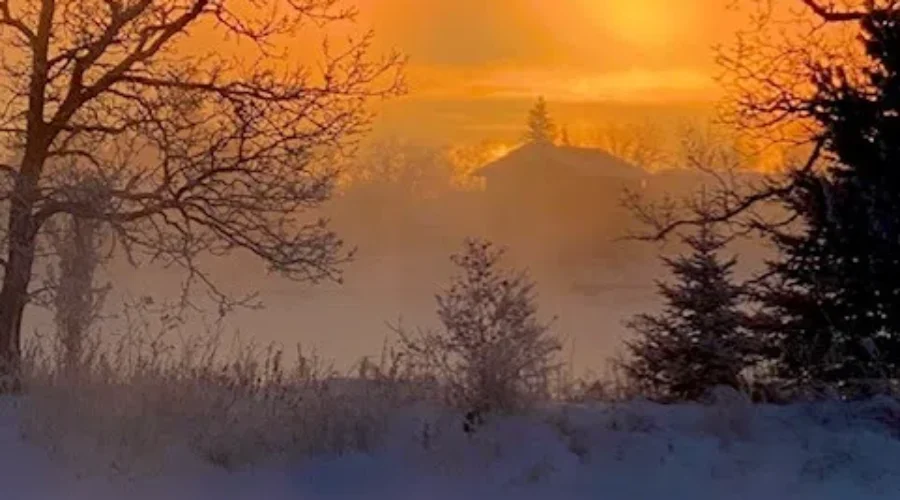 Frosty And Foggy Winter Morning In The Fort