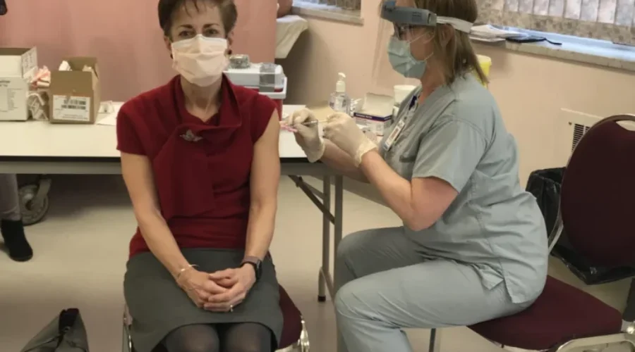 Health Care Workers Receive First Vaccine Shots