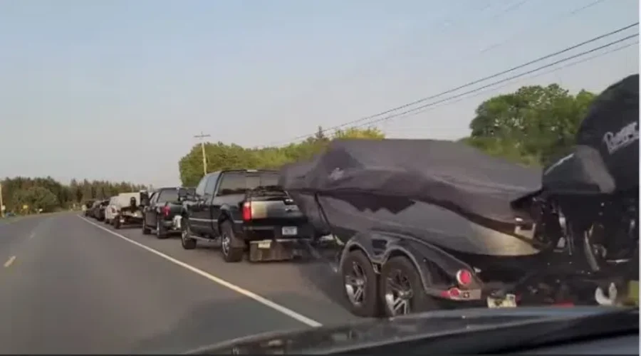 International Falls Watches Line Pass Through