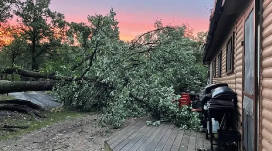 Storm Damage At Grassy Narrows Lodge – July 2022