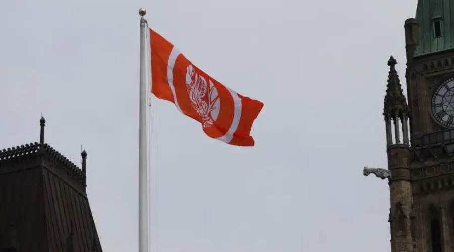 Survivors Flag Flys Over Parliament Hill
