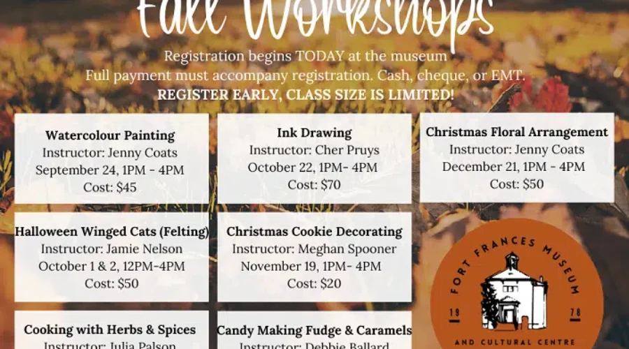 Fort Frances Museum and Cultural Centre Fall Workshops – Kayleigh Speirs Interview