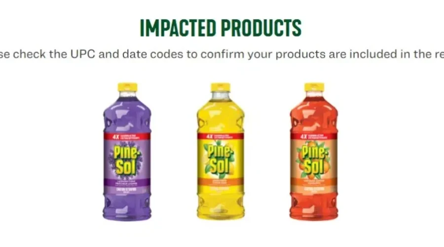 Clorox Recalls Some Pine-Sol Products