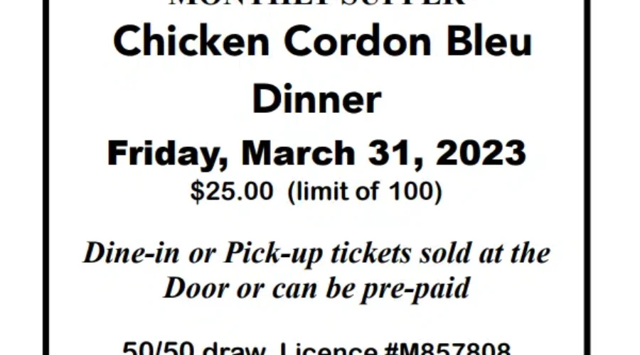 Legion Ladies Auxiliary Monthly Supper – March 2023 – Vicki Jewell Interview