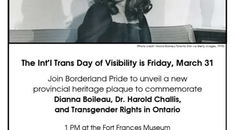Plaque Unveiling – Dianna Boileau – Dr. Harold Challis – Transgender Rights – Borderland Pride – Doug Judson Interview