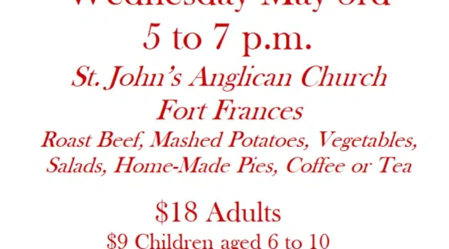 St. John’s Anglican Church Auxiliary Roast Beef Supper – Sarah Gervais Interview