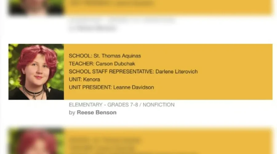 Kenora student wins OECTA writing award