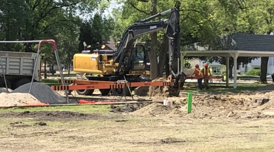 Splash park installation happening in August