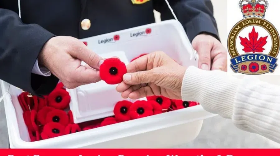 Fort Frances Legion – Remembrance Day 2023 – Poppies, Wreaths & Banners – Veronica Davis Interview