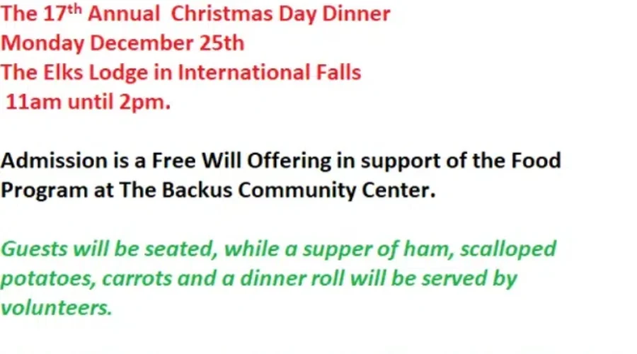 International Falls Christmas Day Dinner – Decan Lee Grimm Interview