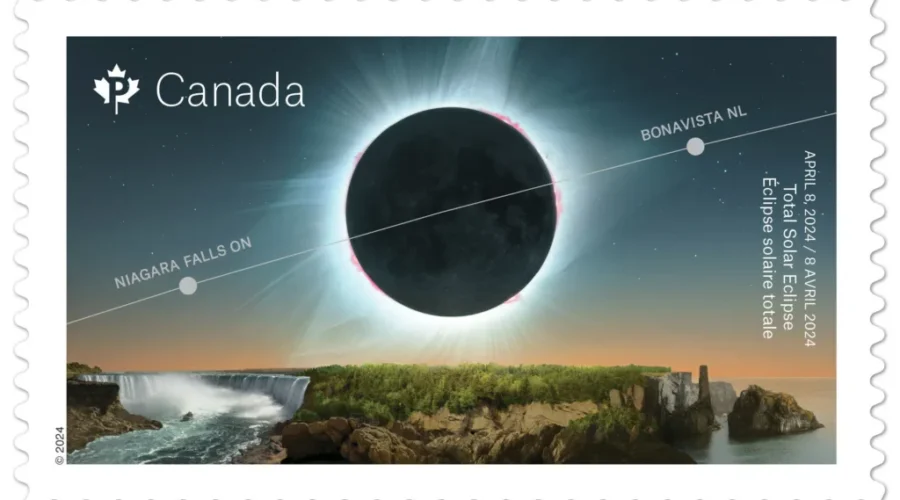 Total eclipse commemorated on Canada Post stamp