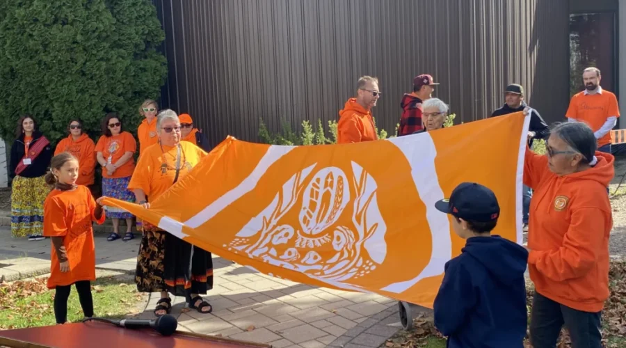 Survivors’ flag flies at Civic Centre
