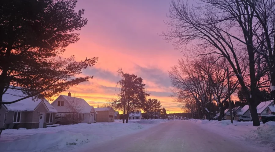 A Winter Sunrise In Atikokan