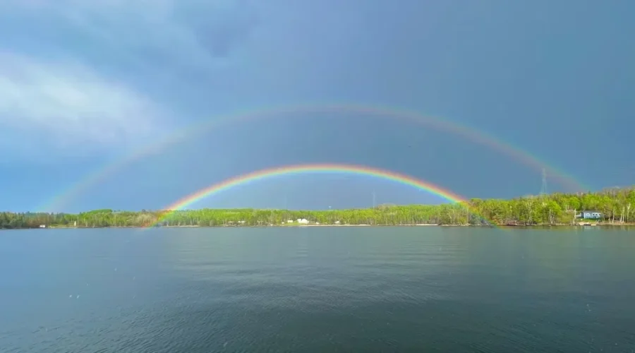 Double Rainbow Over The Water