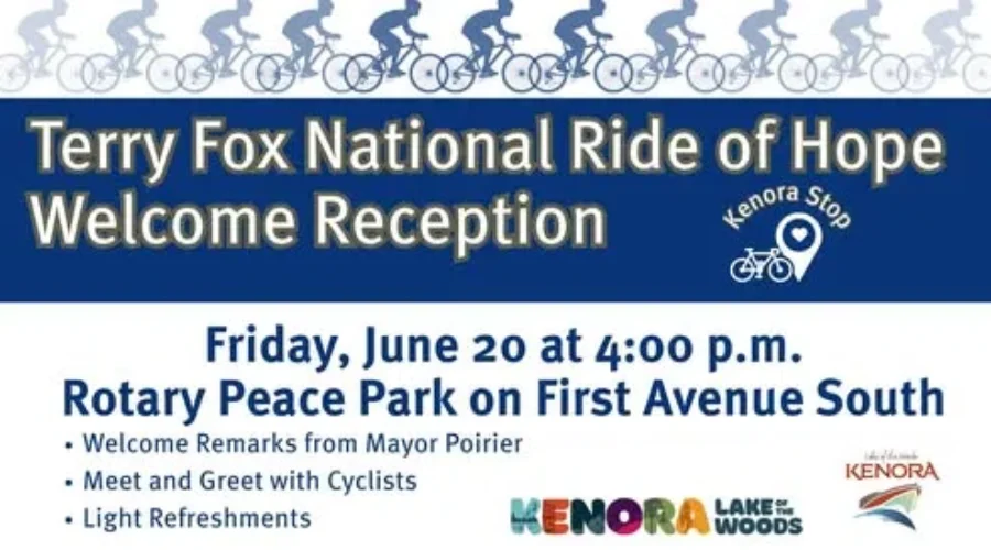 Terry Fox Ride of Hope arrives in Kenora Friday